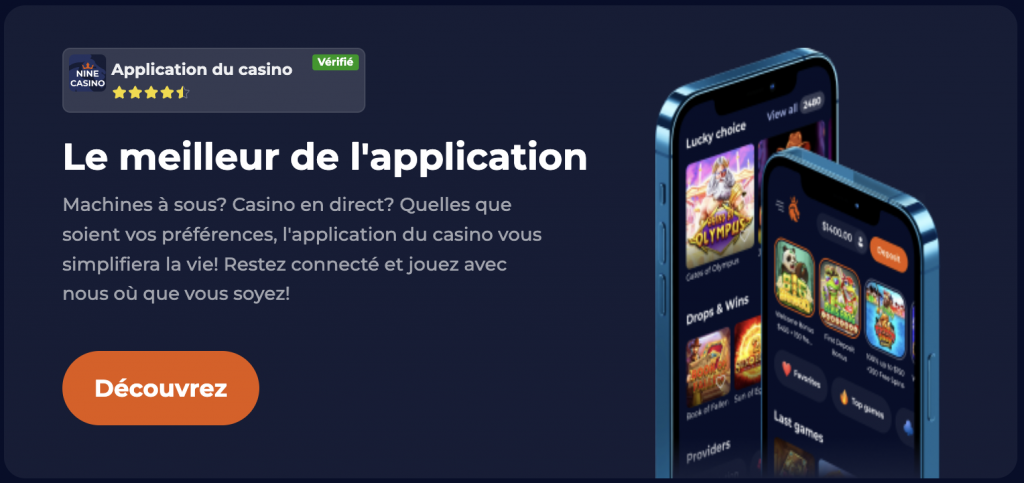Adaptation mobile de Nine Casino